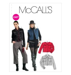 6406 EZ MOD POCKET JACKET COLLAR OR NOT PATTERN 6-14